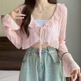 ピンク | 小花柄シアーカーディガン 小花柄 シアーカーディガン | インナーショップDiamondHearts