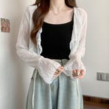 小花柄シアーカーディガン 小花柄 シアーカーディガン | インナーショップDiamondHearts | 詳細画像7