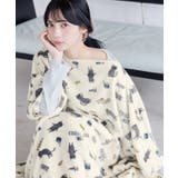 F(アイボリーキャット) | 着る毛布 レディース ルームウェア | Dita