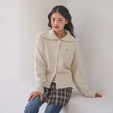 ケーブルカラーネックエンブレムカーディガン 韓国 韓国ファッション | SweetSOUP | 詳細画像2 