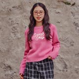 レタリングポイントクロップドニット韓国 韓国ファッション | SweetSOUP | 詳細画像3 