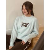 レタリングポイントクロップドニット韓国 韓国ファッション | SweetSOUP | 詳細画像1 