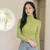 ベーシックタートルネックスリムフィットニット韓国 韓国ファッション | SweetSOUP | 詳細画像2 