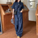 デニム半袖シャツとパンツセット | Doula Doula | 詳細画像1