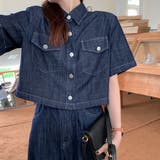 デニム半袖シャツとパンツセット | Doula Doula | 詳細画像5