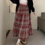 レッド | ロングスカート【韓国ファッション】 | Doula Doula