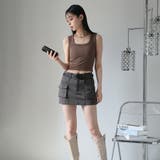 ブラウン | パット付タンクトップ | Doula Doula