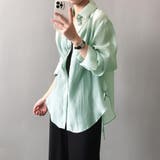 サイドリボンシアーシャツ【韓国ファッション】 | Doula Doula | 詳細画像3 