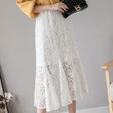 ホワイト | ひざ丈スカート【韓国ファッション】 | Doula Doula