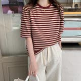 レッド | ボーダーＴシャツ【韓国ファッション】 | Doula Doula