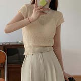 ベージュ | 半袖サマーニット【韓国ファッション】 | Doula Doula