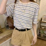 ブルー | Tシャツ【韓国ファッション】 | Doula Doula