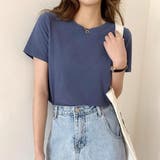 ブルー | Tシャツ【韓国ファッション】 | Doula Doula
