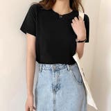 ブラック | Tシャツ【韓国ファッション】 | Doula Doula
