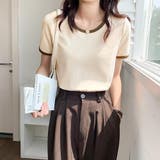 ベージュ | Ｔシャツ【韓国ファッション】 | Doula Doula