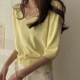 Vネック五分袖ニット【韓国ファッション】 | Doula Doula | 詳細画像18