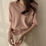 Vネック五分袖ニット【韓国ファッション】 | Doula Doula | 詳細画像19