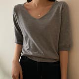 Vネック五分袖ニット【韓国ファッション】 | Doula Doula | 詳細画像27