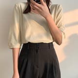 Vネック五分袖ニット【韓国ファッション】 | Doula Doula | 詳細画像33