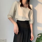 Vネック五分袖ニット【韓国ファッション】 | Doula Doula | 詳細画像34