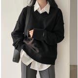 Vネックニット・セーター【韓国ファッション】 | Doula Doula | 詳細画像3 