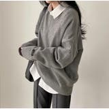 Vネックニット・セーター【韓国ファッション】 | Doula Doula | 詳細画像7 
