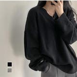Vネックニット・セーター【韓国ファッション】 | Doula Doula | 詳細画像1 