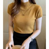 ハイネック半袖サマーニットトップス【韓国ファッション】 | Doula Doula | 詳細画像4 