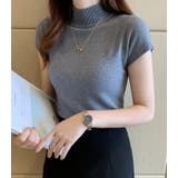ハイネック半袖サマーニットトップス【韓国ファッション】 | Doula Doula | 詳細画像8 