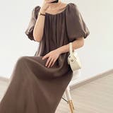 ブラウン | ワンピース【韓国ファッション】 | Doula Doula