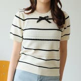 ボーダーベージュ | ニット?セーター【韓国ファッション】 | Doula Doula