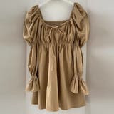 パフスリーブコットンミニワンピース【韓国ファッション】【春夏新商品】 | Doula Doula | 詳細画像2 