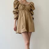 パフスリーブコットンミニワンピース【韓国ファッション】【春夏新商品】 | Doula Doula | 詳細画像6 