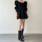 パフスリーブコットンミニワンピース【韓国ファッション】【春夏新商品】 | Doula Doula | 詳細画像15 