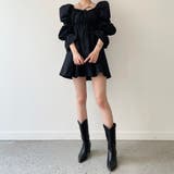 パフスリーブコットンミニワンピース【韓国ファッション】【春夏新商品】 | Doula Doula | 詳細画像17 
