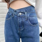 デザインウエストワイドデニムパンツ【韓国ファッション】【春夏新商品】 | Doula Doula | 詳細画像8 