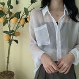 オーバーサイズシアーシャツ【韓国ファッション】【春夏新商品】 | Doula Doula | 詳細画像3 