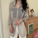 オーバーサイズシアーシャツ【韓国ファッション】【春夏新商品】 | Doula Doula | 詳細画像5 