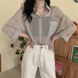 オーバーサイズシアーシャツ【韓国ファッション】【春夏新商品】 | Doula Doula | 詳細画像6 