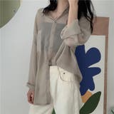 オーバーサイズシアーシャツ【韓国ファッション】【春夏新商品】 | Doula Doula | 詳細画像9 