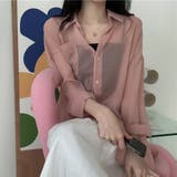 オーバーサイズシアーシャツ【韓国ファッション】【春夏新商品】 | Doula Doula | 詳細画像14 