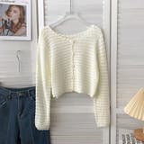 ホワイト | クロシェニットカーディガン【韓国ファッション】【春夏新商品】 | Doula Doula