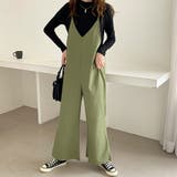 さらっとリラックス。Vネックサロペットワイドパンツ | Doula Doula | 詳細画像12 