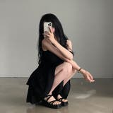 さりげないドット柄。フリルギャザーシフォン ノースリミニワンピース | Doula Doula | 詳細画像6