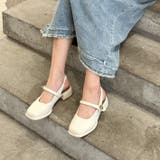 オフホワイト | 韓国フレンチシック。スクエアトゥメリージェーン | Doula Doula