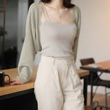 旬のレイヤードスタイルに。シアーニットカーディガン&ワンショルダーキャミソール … | Doula Doula | 詳細画像16