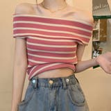 夏のマリンテイスト。オフショルボーダーニットソー | Doula Doula | 詳細画像2 