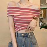 夏のマリンテイスト。オフショルボーダーニットソー | Doula Doula | 詳細画像3 