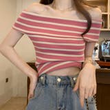 夏のマリンテイスト。オフショルボーダーニットソー | Doula Doula | 詳細画像4 