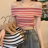 夏のマリンテイスト。オフショルボーダーニットソー | Doula Doula | 詳細画像5 